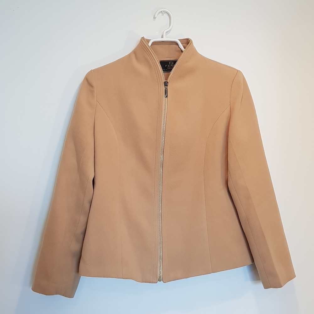 SOLD - Fendi 100% Cashmere Beige Blazer Jacket - Picture 1 of 12